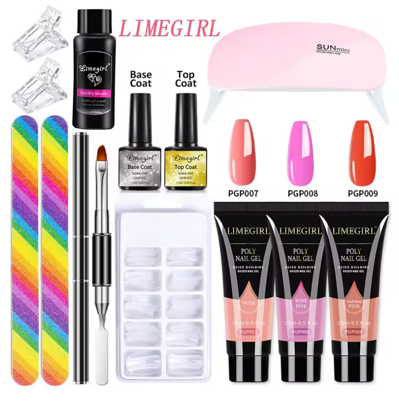 Complete Quick Extension Polygel Nail Gel Kit – Multi-Colour Polygel Nail Art Set